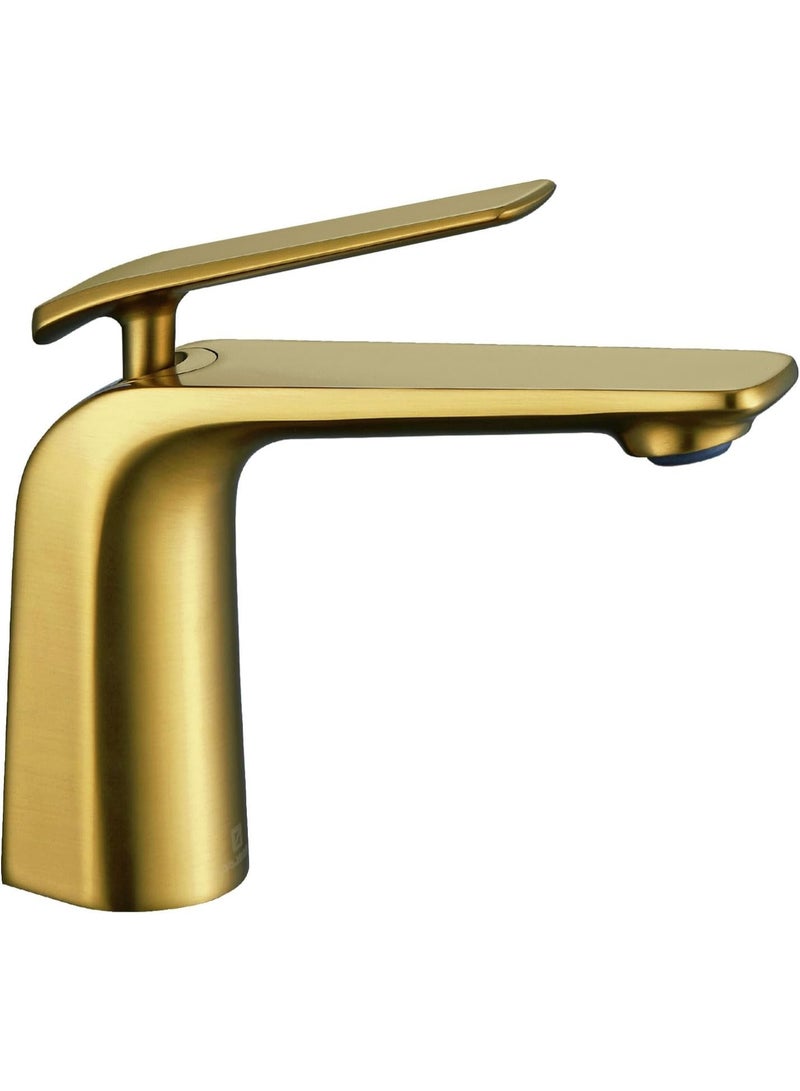 واي دي صنبور حوض حمام عصري بمقبض واحد، صنبور خلاط حوض طويل، يُثبت على سطح الحوض، يتميز بتدفق مياه سلس، سهل التركيب. - Image 1